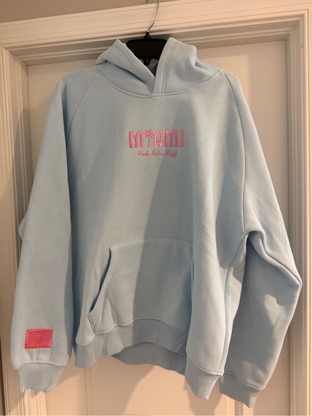 Pink Palm Puff - Miami Hoodie